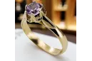 Artisanat vintage Anneau Alexandrite Or jaune 14 carats vrc122y